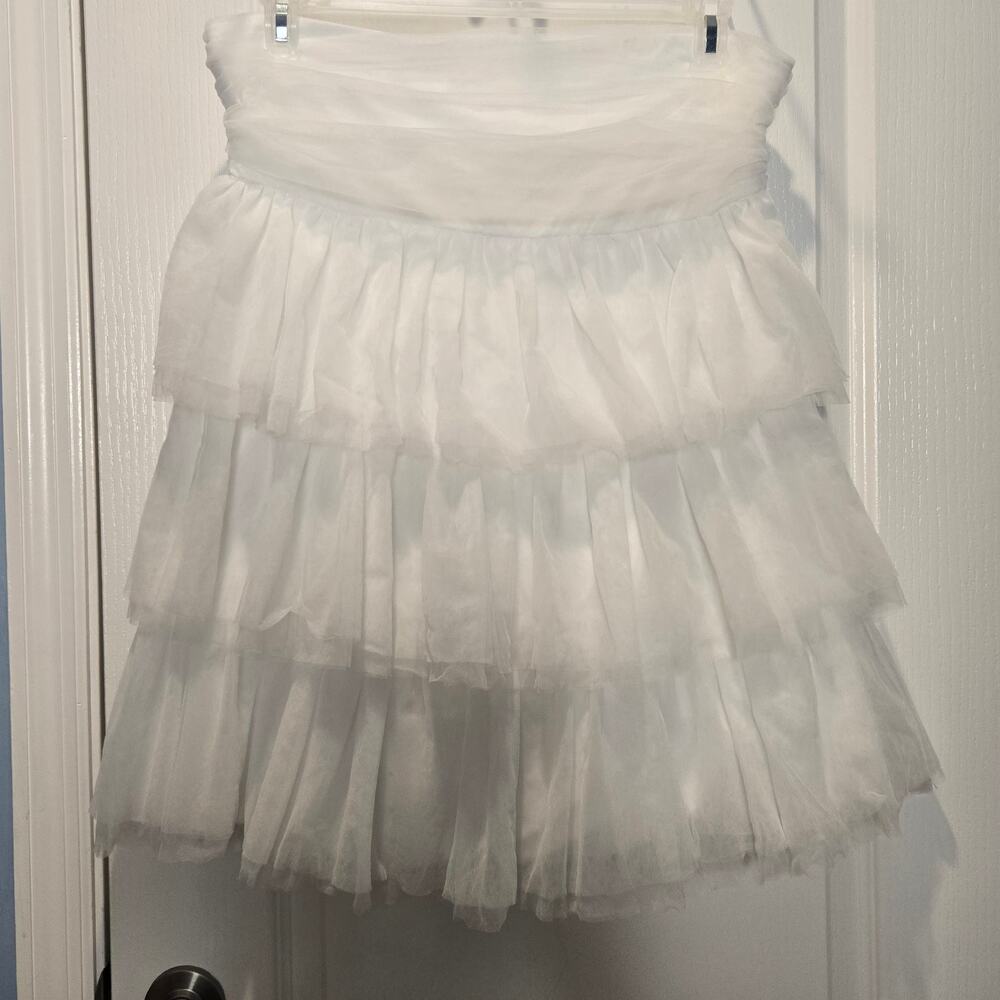 Beginning Boutique white tule skirt US 12 bridal bride bachelorette